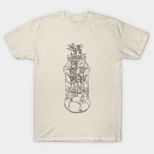 Growing in the jar T-Shirt by Earthy Planty